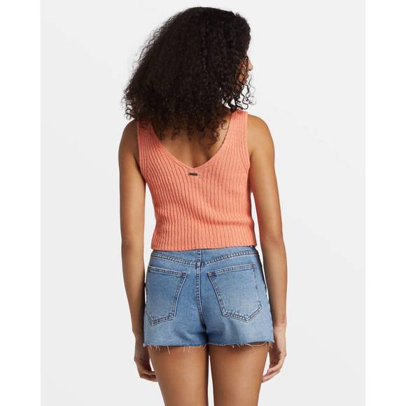 NEW BILLABONG ryann sweater tank top in peach paradise - Picture 3 of 5